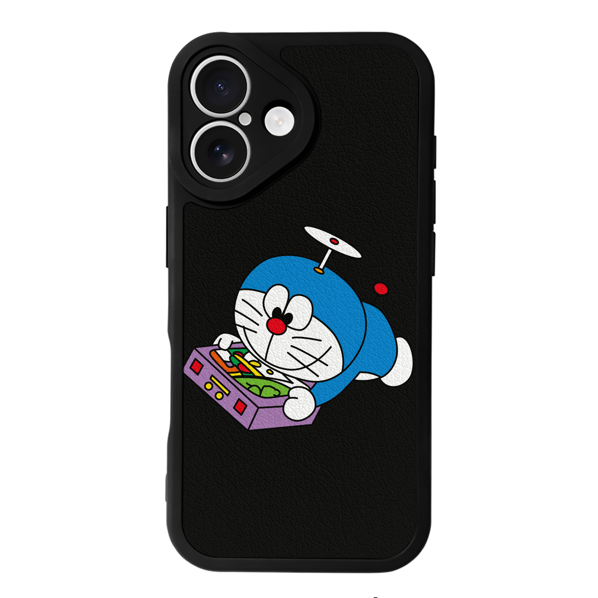 （画像用） ドラえもん Doraemon 【iPhone 16シリーズ対応】シリコンスマホケース（レザー調） 材質：シリコン